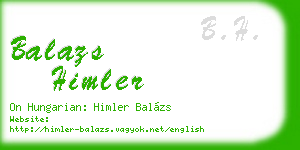 balazs himler business card